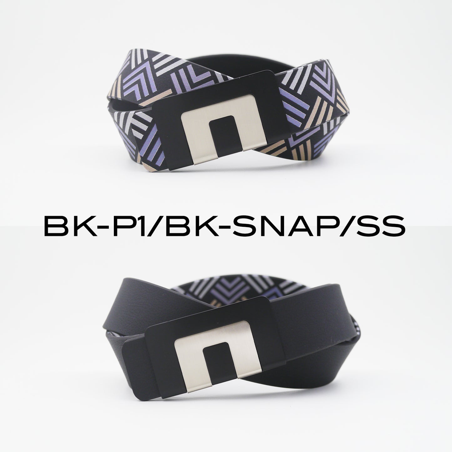 MIN BELT - BLACK BUCKLE, BLACK P1 STRAP